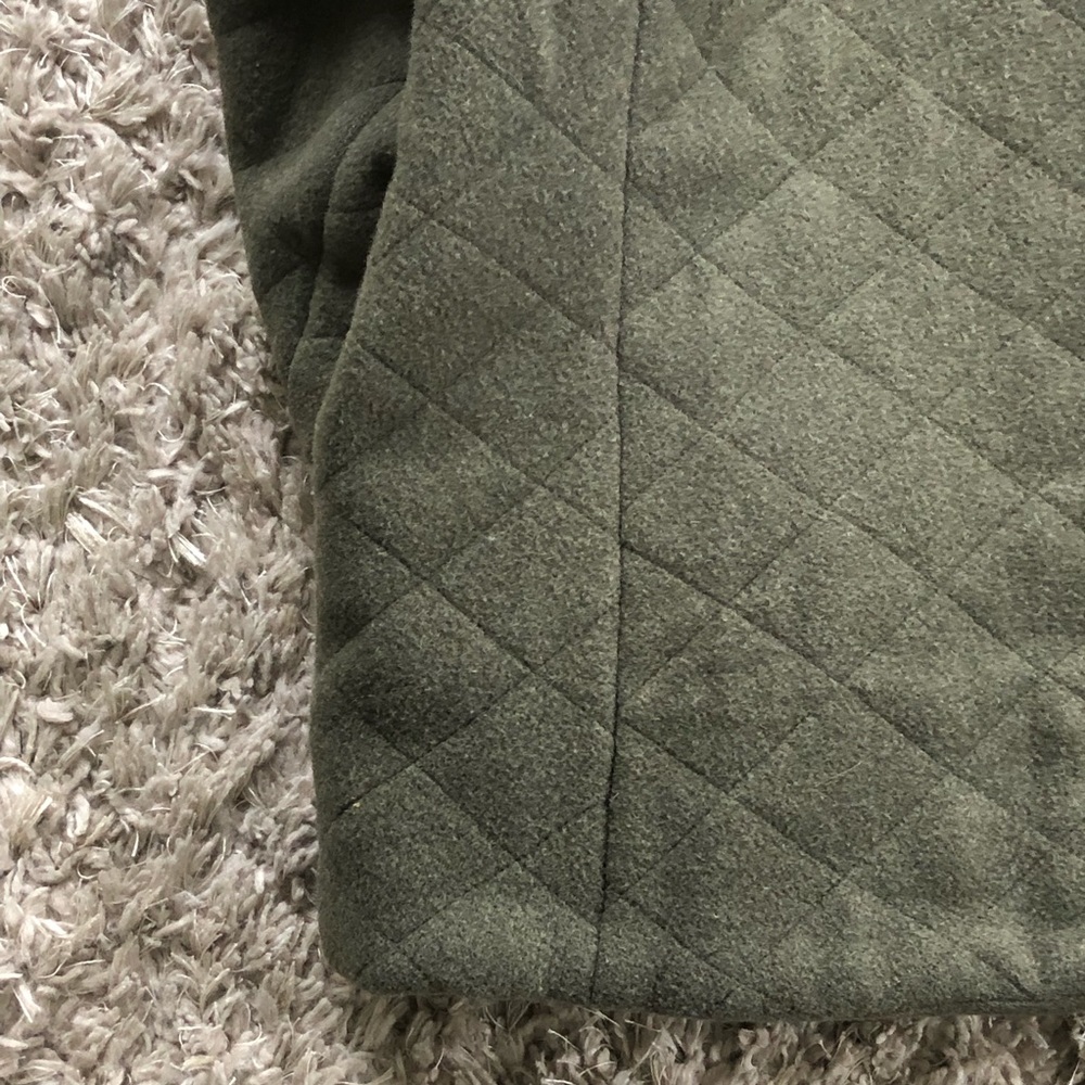 Woolrich Olive Heather Full-Zip Quilted Wool Coat, Sz XL - Picture 5 of 16